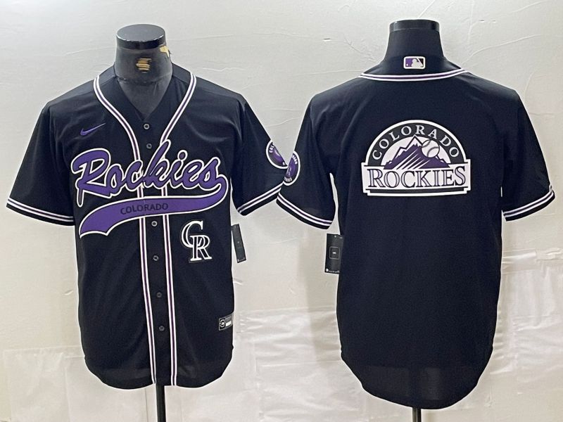 Men Colorado Rockies Blank Black Joint name Nike 2024 MLB Jersey style 6